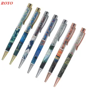 Oem women Flower Series Best Luxury Metal Pens Promotion Pen Set Gift Advertising Gift Pen Custom Logo