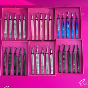 Lông mi bôi khối lượng Đen <span class=keywords><strong>Lash</strong></span> mở rộng nhíp thép không gỉ thiết lập cho lông mi mở rộng công cụ - Product Image 6