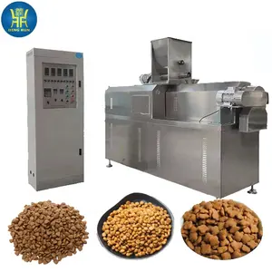automatic pet food seasoning machine twin screw extruder cat kibble dog feed making processing machines maker producer