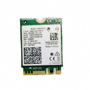 Dual Band Wireless-<span class=keywords><strong>AC</strong></span> 9260NGW 9260AC Dual Band 802.11ac 1730Mbps NGFF Adaptador WiFi + Blue Tooth 5,0 Tarjeta de red <span class=keywords><strong>WLAN</strong></span> - Product Image 1