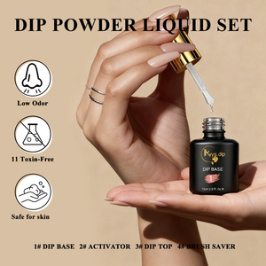 Trung Quốc Nhà Máy Giá khuyến mãi không có màu sắc thay đổi chất lượng cao móng tay nghệ thuật ngâm bột Nail Dip bột Starter Kit - Product Image 3