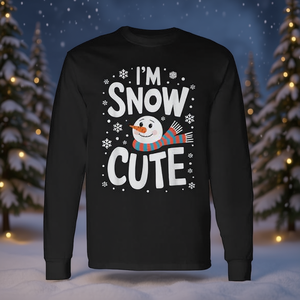 T-shirt à manches longues I'm Snow Cute, vêtements de Noël - Product Image 3