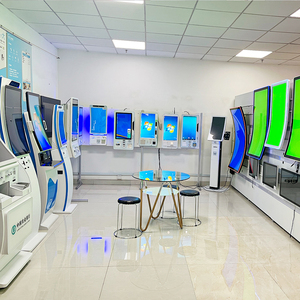 Tùy chỉnh tiền mặt chấp nhận 23.6 ''Wall Mount kiosk điện dung cong màn hình cảm ứng đầu đọc thẻ Máy in hóa đơn tự dịch vụ kiosk sảnh - Product Image 6