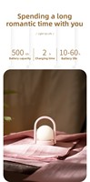 Veilleuse de chevet pour chambre à coucher, respectueuse des yeux, avec fonction de charge, pour l'alimentation des bébés, la décoration, avec luminosité réglable et fonction de vibration