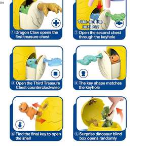 Montaje <span class=keywords><strong>de</strong></span> huevos <span class=keywords><strong>de</strong></span> dinosaurio para niños, nueva llave, caja ciega, juguetes para morder a mano, nueva llegada, huevos <span class=keywords><strong>de</strong></span> dinosaurio sorpresa misteriosos - Product Image 2