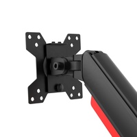 Support de moniteur double 17-32 pouces 10 kg, économique, réglable, inclinaison à 90 degrés pour bureau, support PC VESA 75x75, noir