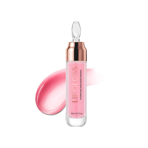 Produk Perawatan Bibir Alami Label Pribadi Pink Hyaluronic Acid Lip Gloss Pelembap Minyak Bibir Efek Plumping - Product Image 1