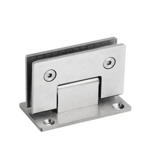 Charnières de porte en verre sans cadre en acier inoxydable 304 modernes, clips double face, montage en surface, installation facile - Product Image 1