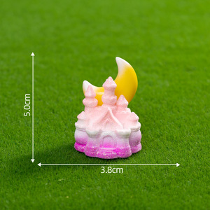 Graziose Miniature di Case delle Fiabe, Statuette <span class=keywords><strong>in</strong></span> Resina di Castelli da Sogno per Decorazioni Fai-da-Te, Torte e Scrivania - Product Image 6