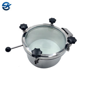 음식 급료 스테인리스 SS304 압력 Manway 양조 탱크 광경을 가진 둥근 맨홀 덮개 유리 - Product Image 2