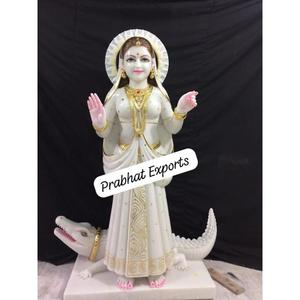 Elegante estatua de mármol hindú tradicional Khodiyar Maa tallada a mano pulido a mano Prabhat marca para interior jardín templo uso indio - Product Image 1