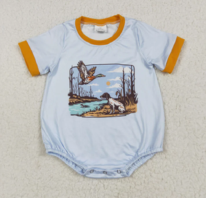 幼儿连体衣短袖夏季鸭子图案泡泡婴儿连体衣连身裤衣服 - Product Image 3