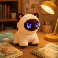 Chat en peluche parlant et dansant, léger et portable, pour l'éveil musical des adultes, compagnon câlin, Nouvel An