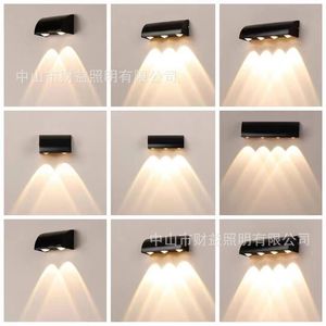 Applique murale extérieure étanche, moderne et minimaliste, pour villa, balcon, jardin, cour, lumière LED unilatérale 6W 10W dimmable - Product Image 1