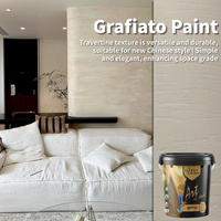 Peinture Gamazine Couleur Bleu Écureuil Résistante à la Décoloration, Revêtement Mural Texturé Effet Pierre pour Façade Extérieure, Finition Décorative pour Villa en Bord de Mer