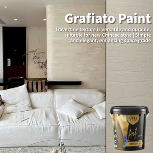 <span class=keywords><strong>Peinture</strong></span> Gamazine <span class=keywords><strong>Couleur</strong></span> Bleu Écureuil Résistante à la Décoloration, Revêtement Mural Texturé Effet Pierre pour Façade Extérieure, Finition Décorative pour Villa en Bord de Mer - Product Image 2