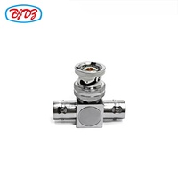 Directamente de fábrica BNC TRB 1553B enchufe macho conector coaxial BNC adaptador triaxial hembra a Jack tipo T Adaptador convertidor