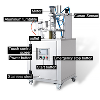 Machine d'emballage rotative pour boîtes de thé en aluminium Scelleuse pour gobelets et sauces en plastique Scelleuse rotative automatique pour petits pots de thé