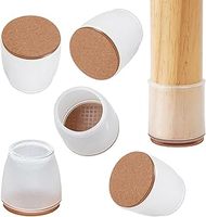 Protège-pieds de chaise transparents en caoutchouc, antidérapants, pour la protection des sols, adaptés aux meubles en bois et en métal
