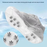 Crampons antidérapants pour escalade en extérieur, 10 pointes, couvre-chaussures en élastomère thermoplastique, pour neige et glace, anti-chute pour la randonnée