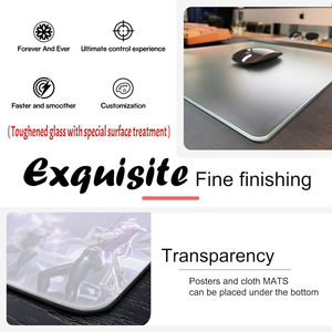 Novo Mouse Pad de Vidro Grosso Antiderrapante Personalizado e Exclusivo com Superfície Lisa para E-sports - Product Image 2