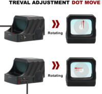 Cuinfi 1x21 Red Dot Multi-Reticle Centre 2M Dot 8daylight+2NV Shake Awake Solar Powered Reflex Red Dot Sight Hunting Accessories