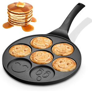 <span class=keywords><strong>Mini</strong></span> poêle à crêpes antiadhésive de 10.5 pouces, Grill <span class=keywords><strong>Blini</strong></span> à 7 trous, fente, poêle à œufs - Product Image 1