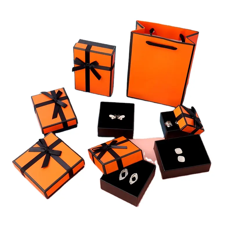 Luxury Jewelry Packing Earring White Necklace Pendant Bracelet Ring Box Earring Box Spot Jewelry Box