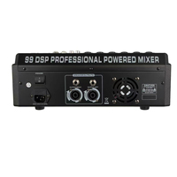 Console de mixage audio portable 8 canaux avec amplificateur intégré, effets USB Bluetooth pour système de sonorisation d'événements de groupe