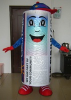 Costumes de mascotte de journal personnalisés Blue Sky pour adultes - Matériel en peluche, accepte tout design et forme, utilisation pour le Mardi Gras/Carnaval
