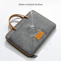 Sac de rangement pour ordinateur portable en PU, sacoche imperméable pour ordinateur portable pour femmes et hommes - Multi-tailles (14-15,6 pouces)