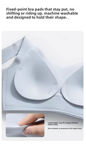Reggiseno sportivo senza ferretto a copertura 3/4 per donne in gravidanza, ragazze formose, taglie piccole, anti-cedimento, traspirante, anti-sfioramento, sottile, per seni grandi - Product Image 3