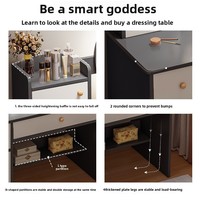 Coiffeuse de chambre à coucher moderne et simple avec miroir de maquillage pour petits appartements Internet Celebrity Small Makeup Desk