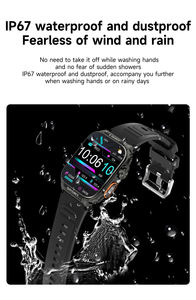 Montre connectée DODOBIT P5 avec écran IPS de 1,91 pouce, lampe de poche LED, étanche IP67, moniteur de fréquence cardiaque, tracker de fitness, unisexe - Product Image 5