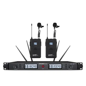 Mic manufacturer 2 channel professional uhf wireless microphone stage performance speech church microphone wireless