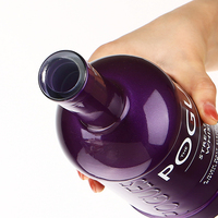 Texture céramique personnalisée Luxe élégant violet foncé vide Logo personnalisé impression liège 500ml 750ml Bouteille de liqueur en verre