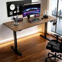 Cadre de bureau électrique moderne avec structure métallique pour bureau à domicile, jeux vidéo, bureau réglable en hauteur électriquement