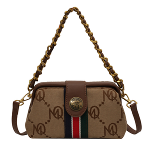 2025년 여성용 럭셔리 디자이너 미니 핸드백, 십자 모양 체인 실 장식과 레터링 디테일이 돋보이는 저렴한 가격의 깜찍한 소형 크로스백 - Product Image 1