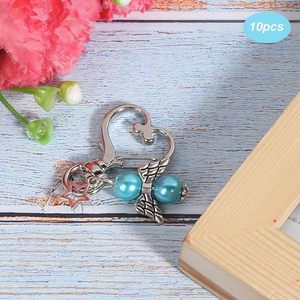 Portachiavi <span class=keywords><strong>con</strong></span> Fibbia a Forma di Ali d'Angelo, Ciondolo per Borse <span class=keywords><strong>con</strong></span> Perle, Piccolo Regalo Artigianale in Metallo per Donne, Accessori per Borse - Product Image 5