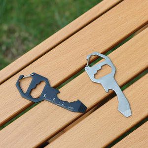 Ouvre-bouteille porte-clés léger et tendance, multi-outils, 100% acier inoxydable, gadget EDC 6 en 1 - Product Image 4