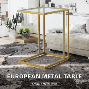 European Style Contemporary Metal Frame Coffee <b>Table</b> <b>Adjustable</b> Height Storage Eco-Friendly Durable Design for Living Room - Product Image 2