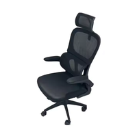 Chaise de Direction Ergonomique en Maille à Dossier Haut avec Appui-tête Réglable pour Bureau d'Entreprise OEM