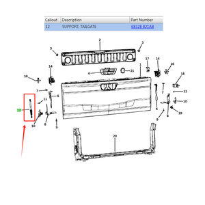 68328821AB Nouvelle ressort à gaz de support de hayon pour Dodge Ram 2019-2025 - Product Image 5