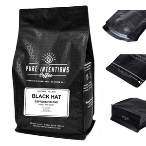 Bolsa de Empaque para Café Personalizada de 12oz 5LB, Bolsa de Café de 250g 1kg con Fondo Plano, Válvula y Cierre para Empacar Granos de Café - Product Image 1