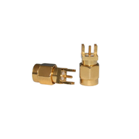 Connecteur SMA-JE de bonne qualité RF 4 broches en laiton mâle pour PCB large