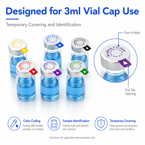 Autocollants de scellage personnalisés pour flacons de 3 ml avec languettes de décollement faciles pour l'identification des échantillons de laboratoire - Product Image 6