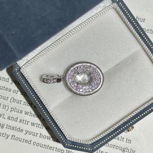 S925 Pure Silver Water Foam Jade <b>Pendant</b> Niche Design Simple <b>Fashionable</b> Medieval Vintage Light Jewelry Oval Charming <b>Charms</b> - Product Image 4