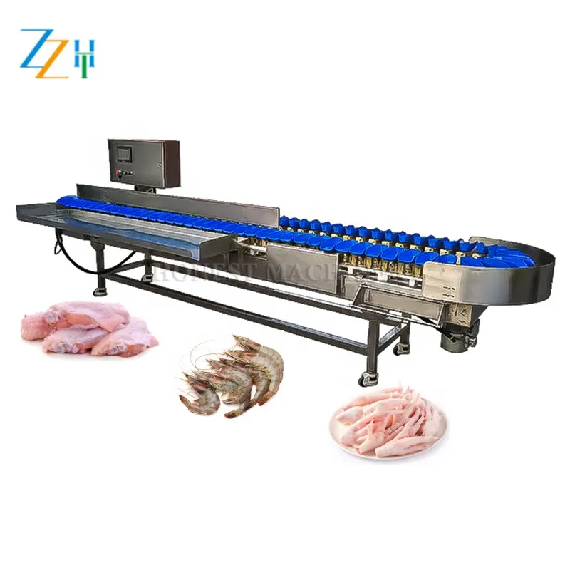 Aço inoxidável Caranguejo Classificação Transportadora Máquina/Peixe Grader Sorter/Frango Pés Grader Máquina