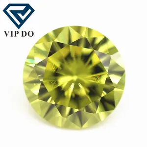Wuzhou gems wholesale 0.8mm-20mm forma rotonda taglio diamante oliva cubic zirconia pietre preziose sciolte sintetiche taglio rotondo CZ pietre