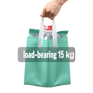 Sacs isothermes pliables personnalisés écologiques de qualité supérieure avec doublure élégante en feuille pour la livraison de nourriture, taille adulte - Product Image 3